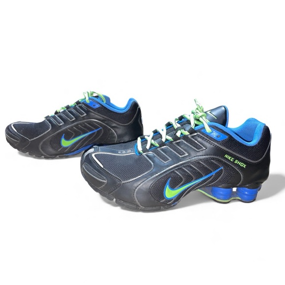 Nike Shox Black with Blue and Green Accents - Picture 2 of 4